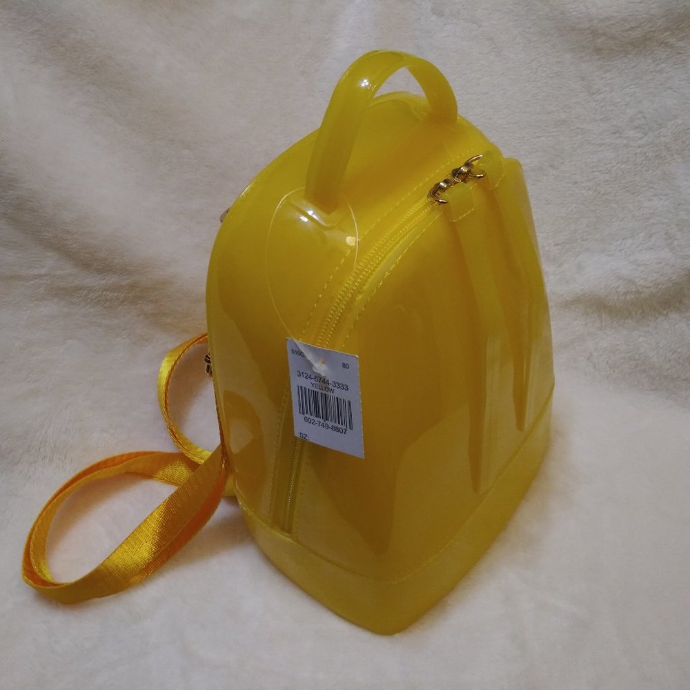 Yellow Jelly Mini Backpack w/Adjustable Straps